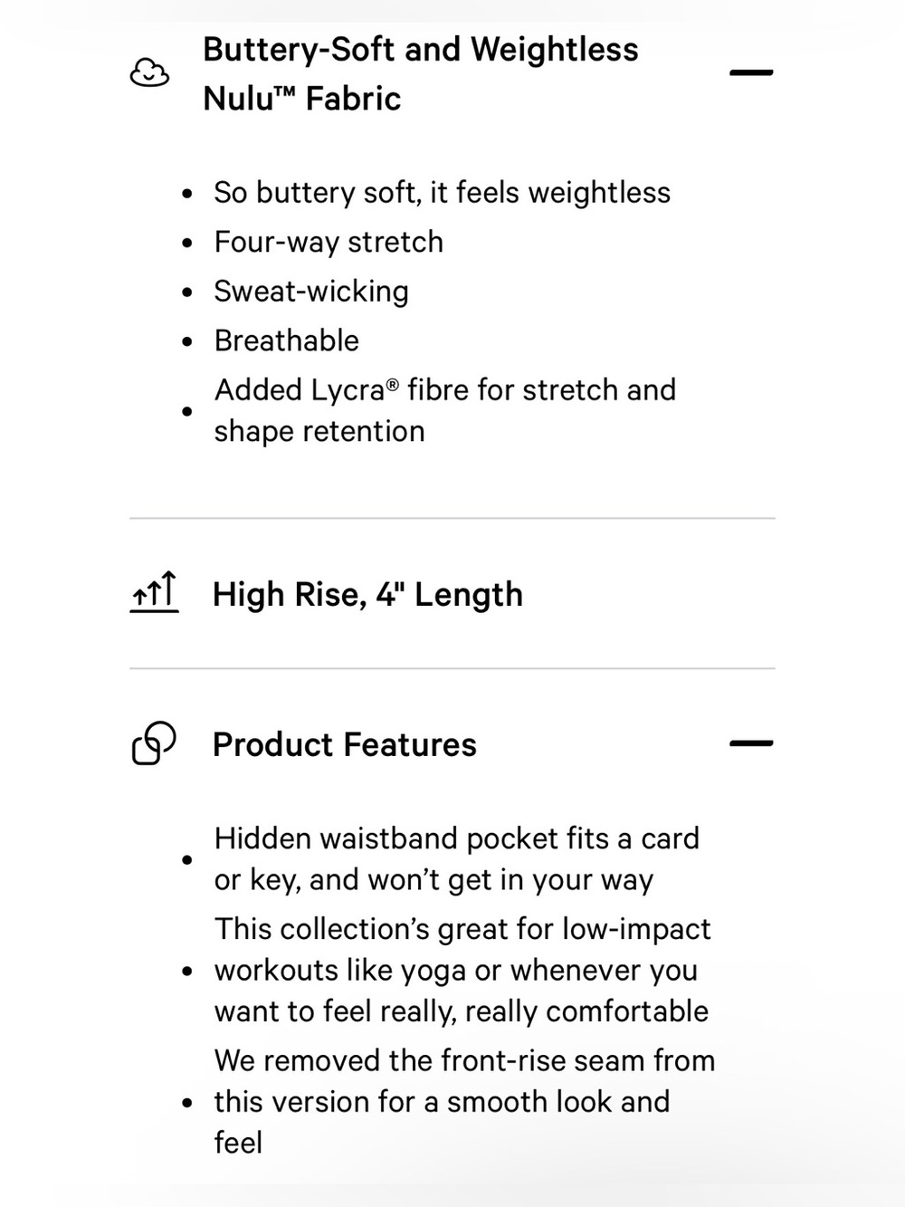 Lululemon Align No Line High-Rise Short 4" SZ 4 - Picture 10 of 10